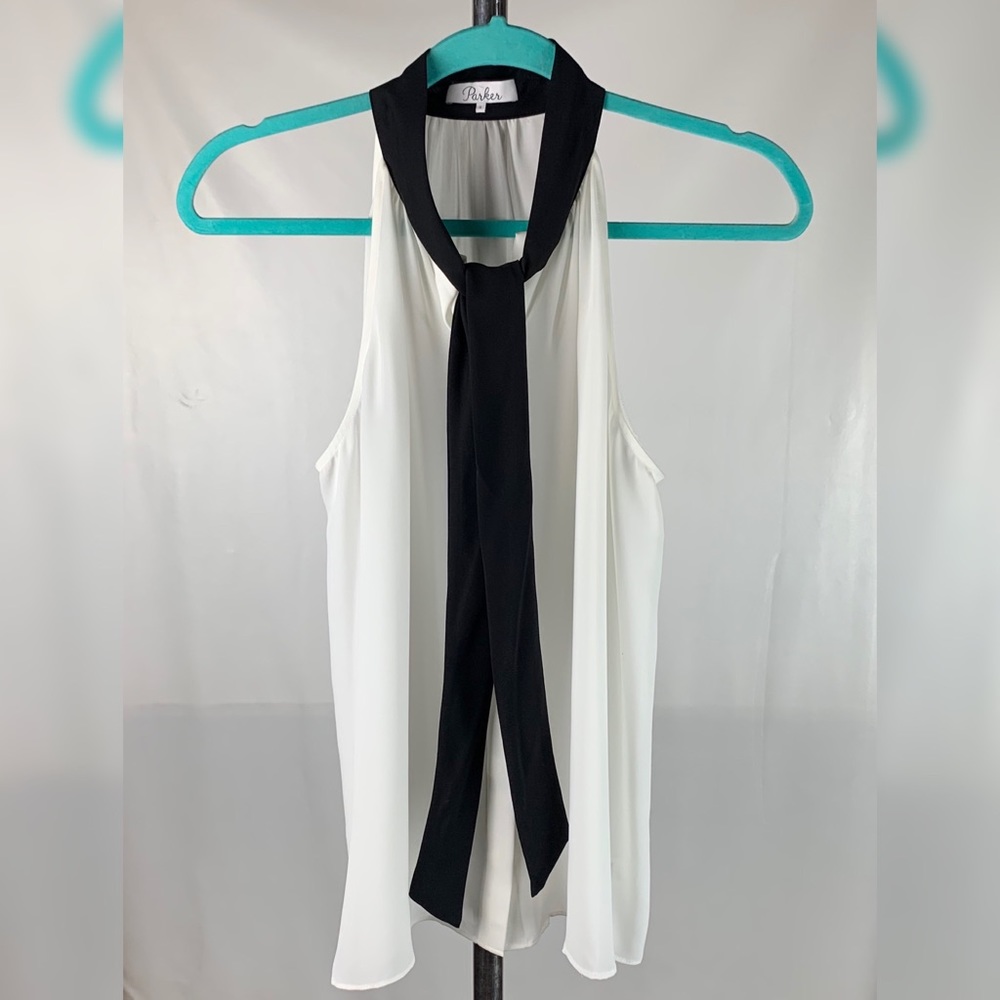 Parker white & black sleeveless